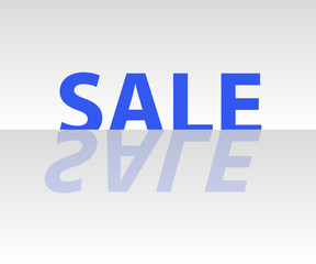 Sale. Blue text.