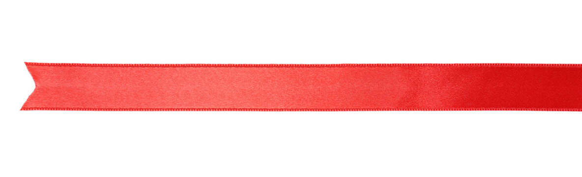 Red Silk Ribbon Isolated On White