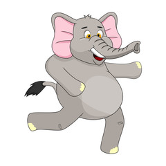 Elephant Cartoon Vector Illustration