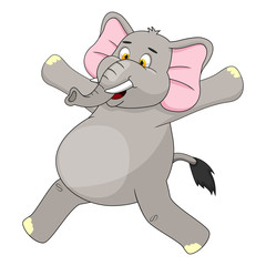 Elephant Cartoon Vector Illustration