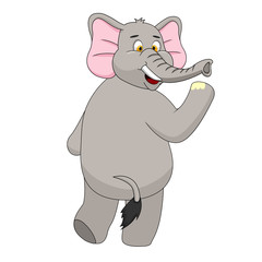 Elephant Cartoon Vector Illustration