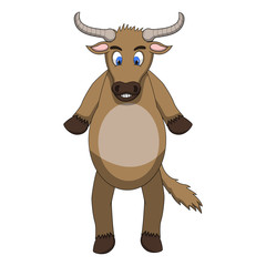 Wildebeest Cartoon Vector Illustration
