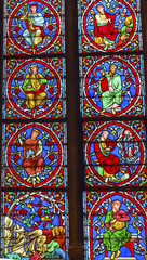 Jesus Christ Kings Stained Glass Notre Dame Cathedral Paris