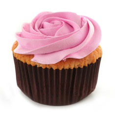 Tasty cupcake, isolated on white