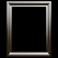 Set of chrome frame. Isolated over black background