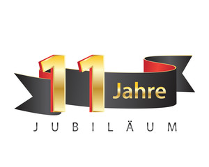11 jahre jubil&auml;um schwarz logo