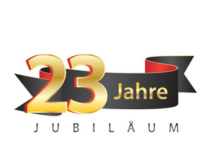 23 jahre jubiläum schwarz logo