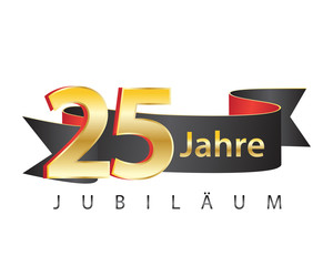 25 jahre jubiläum schwarz logo