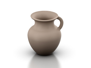 Pottery clay water jar