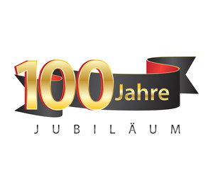 100  jahre jubil&auml;um schwarz logo