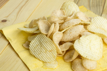 potato chip fat cholesterol salted junk fast food concept