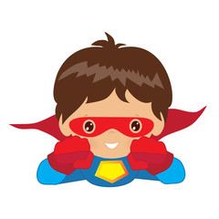 Superhero boy vector illustration
