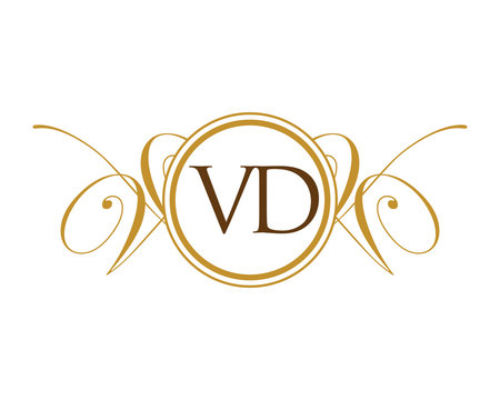 VD Luxury Ornament Initial Logo