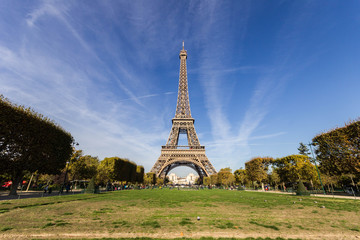 Eiffel Tower viewed from Champ de Mars