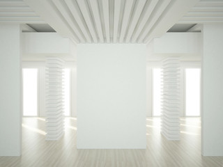  3d illustration of empty modern interior