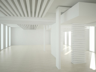 3d illustration of empty modern interior
