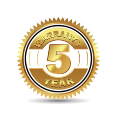 gold badge 5 year warranty