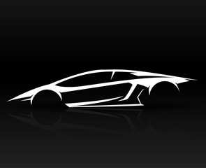 Concept Sports car Vehicle outlines graphic