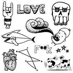 Unique grungy Hand Drawn Design Elements