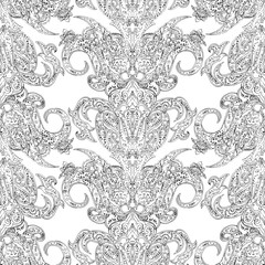 Seamless paisley pattern. Ornamental background for wallpaper, w