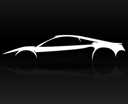 recommend clip art: Abstract sports car