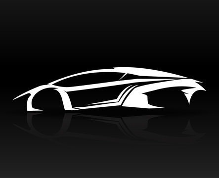 Concept Sports car Vehicle outlines graphic