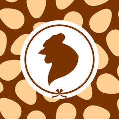 Hen and eggs background