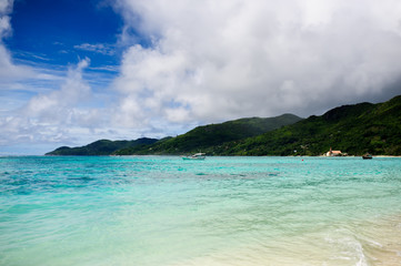 Tropical background with an exotic beach