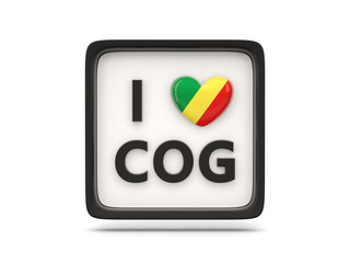 I love republic of the congo sign