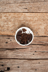 closeup detail of coffee ground in bowl