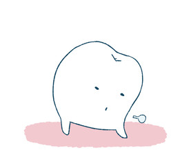 ため息をつく歯