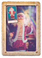 Vintage postcard with Santa Klaus