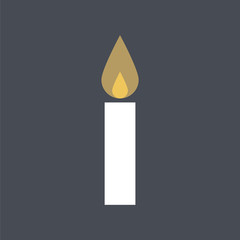 Candle icon. Fire icon. hope, life icon.