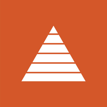 Flat Business Pyramid Icon.