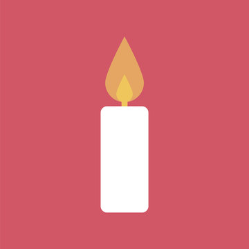 Candle icon. Fire icon. hope, life icon.