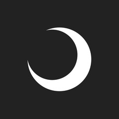 Crescent moon icon.