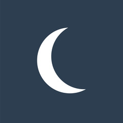 Crescent moon icon.