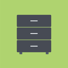 Drawer icon. Furniture icon.