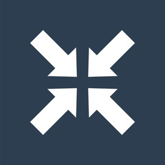 Exit fullscreen icon. Movie, media icon.