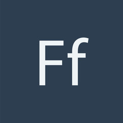 F letter icon. Alphabet icon.