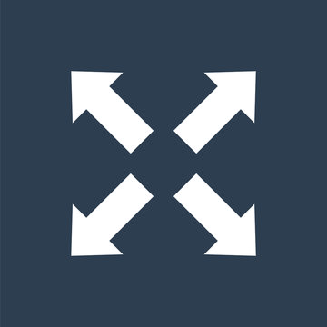 Enter fullscreen icon. Movie, media icon.