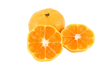 Orange fruit isolated on white