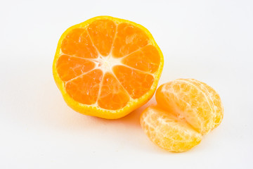 Orange fruit isolated on white