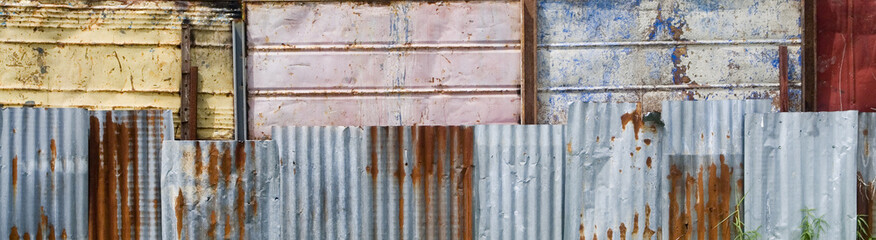 Assorted metals wall background