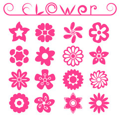 Flower ornaments set