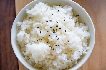 Japanese rice with black sesame