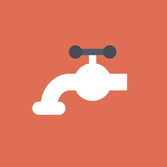 Water tap icon. Water icon.