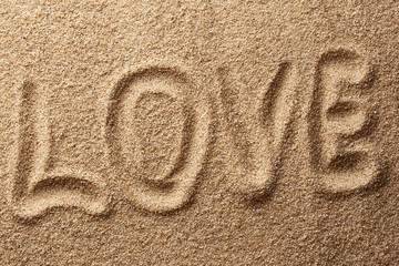 Love written on sand