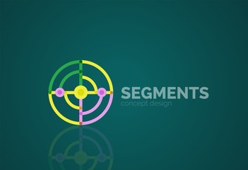 Vector outline minimal abstract geometric logo