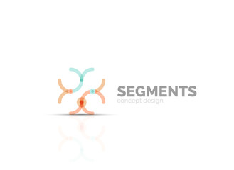 Vector outline minimal abstract geometric logo